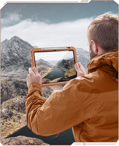 MoKo Shockproof iPad (A16) 11th/10th Generation Case 2025/2022,Bright Brown - color: Bright Brown