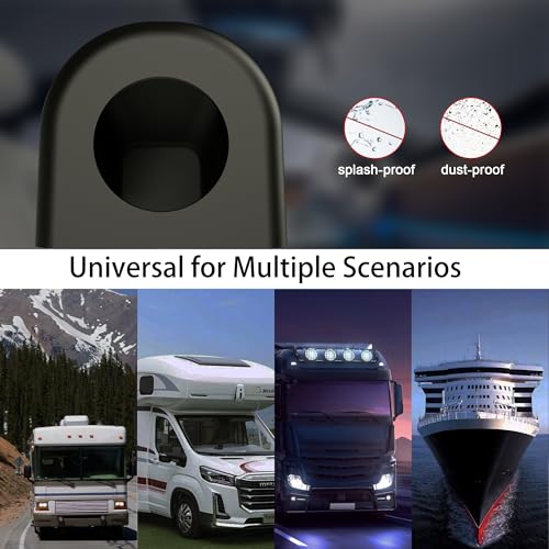 12V USB Charger Tent Panel Plastic Housing 2 PCS 1 Hole for USB Socket, DAMAVO Multiple Function Car DIY Accessories Boat ATV RV Marine 12V Socket Power Outlet for Cigarette Lighter Power Socket
