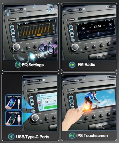 Single Din Car Stereo:Wireless Apple CarPlay Car Radio with Bluetooth 5.2