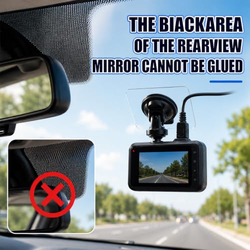 12 Pcs Dashcam Electrostatic Stickers, Clear Prevent Scratching and Falling - color: 12 Pcs