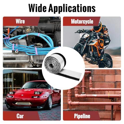 Wire Heat Shield Wrap for Car Hose Lines, 3/4" I.D. x 10FT, Silver - color: Silver, size: 3/4" I.D. x 10FT