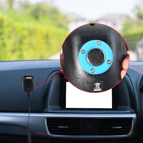 UAYESOK Magnetic CB Microphone Hanger Mount, Mobile Radio Mic Holder - color: Blue