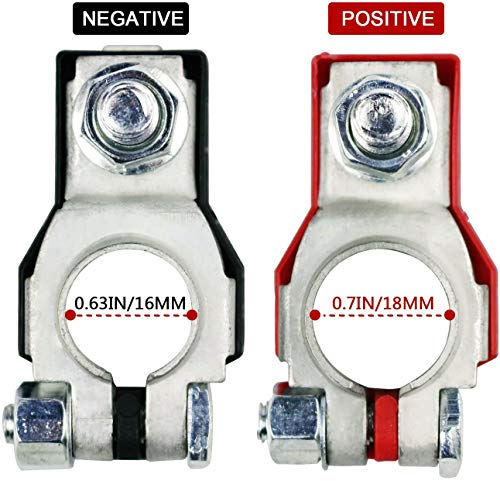 Battery Terminals for Nissan - Compatible for Nissan, Maxima, Rouge, Sentra, Murano,243407F000,24340-7F000, 243407F001, Positive and Negative,Plastic Cove - size: nissan 0