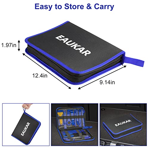 Trim Removal Tool Kit 250Pcs Car Removal Tool Kit Pry Tool Set Auto Clip Pliers Panel Door Radio Dash Window Bumper Adhesive Cable Clips Retainer Clip Set Terminal Removal Tool Set Fastener Remover - color: Blue