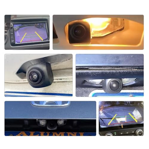 AHD 1080P/CVBS Car Rear/Front View Camera Fisheye Lens License Plate Camera with RCA Cable & Vehicle Camera for BMW 3 E46 E90 E91 E92 5 E39 E60 E61 X5 E53 E70 & 170° Wide-angle HD Backup Camera