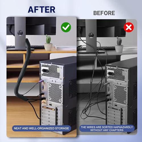 CableGeeker Cable Management Sleeve, 6.6ft (80 inch) - 1.5 inch - size: 6.6ft-1.5"