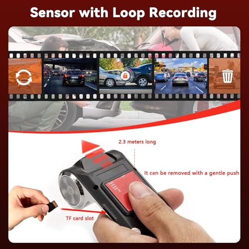 USB Car DVR Dash Cam for Android Radio, ADAS, 64GB TF Card Included
