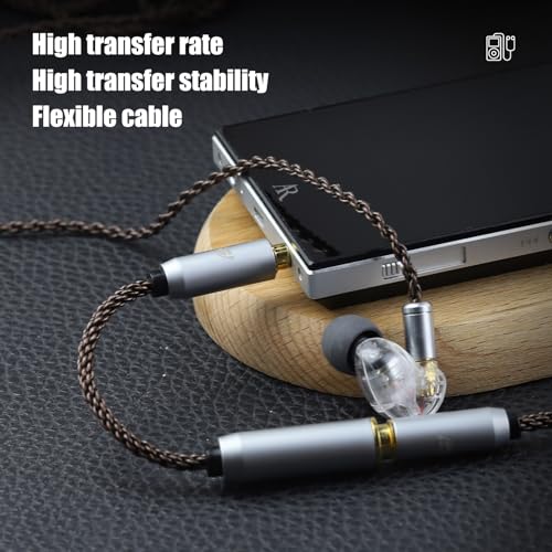okcsc 2.5MM Male to 4.4MM Female AC8G OFC Adapter Cable,Aging Resistance PVC Material,Metal Shell,Gold-Plated Plug 2.7inch 4.4MM Female - size: 2.5MM Male to 4.4MM Female