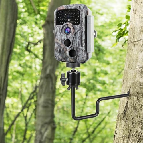 5 Pack Trail Camera Tree Mounts, 360° Rotatable Hunting Cam Brackets with 1/4" x 20 Screw, Durable 5KG Capacity Surveillance Cameras Holder for Outdoor Surveillance and Wildlife Monitoring