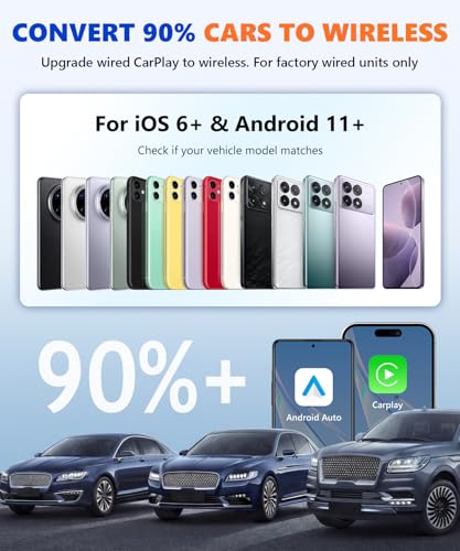 2026 4-in-1 Mini Wireless CarPlay Adapter & Android Auto Support AirPlay/MirrorLink, Convert Wired to Wireless, Auto-Connect for Daily Commute, 5.8GHz Stable Connection, Plug & Play Dongle - size: 4 IN 1, Gunmetal Gray(Support Mirrorlink)