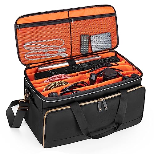 Trunab Large Travel DJ Cable File Bag with Inner Detachable Divider