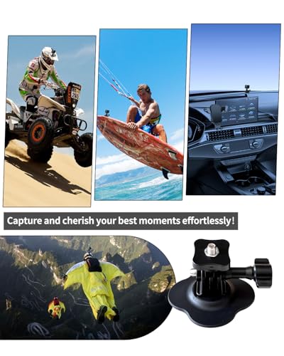 Universal Action Camera Mount Helmet Camera Mounts Adhesive Base for Insta360, Helmet Mount for Gopro, Surfboard Motorcycle Vlogging Accessories (1)