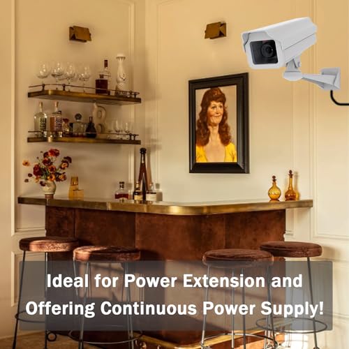 2PCS DC Power Extension Cord 33FT(10Meters),5.5mm x 2.1mm CCTV Extension Cable, 5V 9V 24V 12V Male to Female Male to Female Plug Supply Adapter,for Security Camera IP,Router,LED Strip