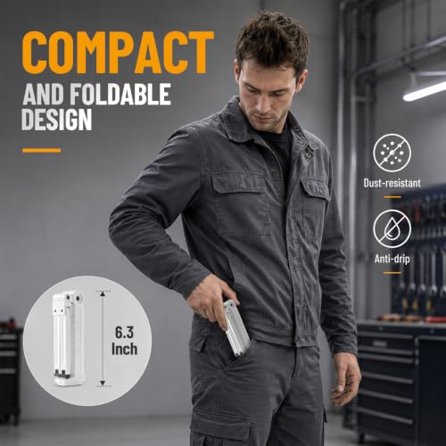 Rechargeable Work Light, 1200 Lumens Magnetic Light - color: White
