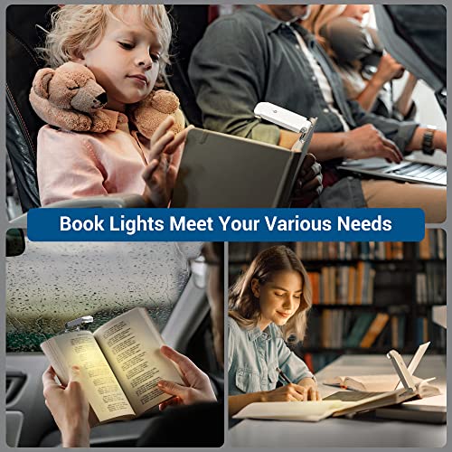 DEWENWILS Book Lights, Reading Lights for Books in Bed, 4 Brightness Adjustable for Eye Care - color: White