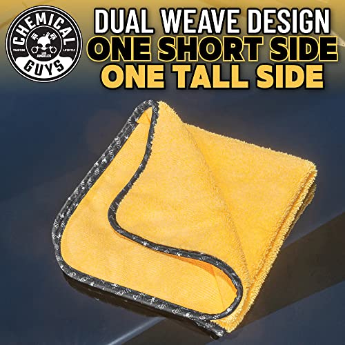 Chemical Guys, Professional Microfiber Towels, 16 x 16 in, Gold, 3 Pack - color: Yellow, size: 3 Pack