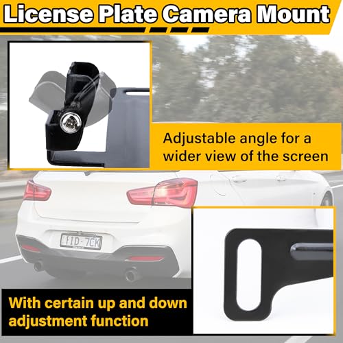 Backup Camera License Plate Mount, Universal Rear Camera Back up Bracket
