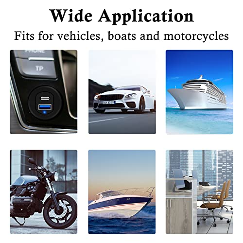 Type C 3.1 & USB 3.0 Car USB Port Mount Flush Cable Male to Female - style: USB3.0 + TC3.1 3ft