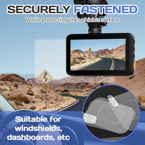 Dash Cam Windshield Stickers, 8 Pcs Clear Electrostatic Mounting Film, Reusable Scratch-Resistant Adhesive Pads for Car Camera (8 Pcs) - color: 8 Pcs