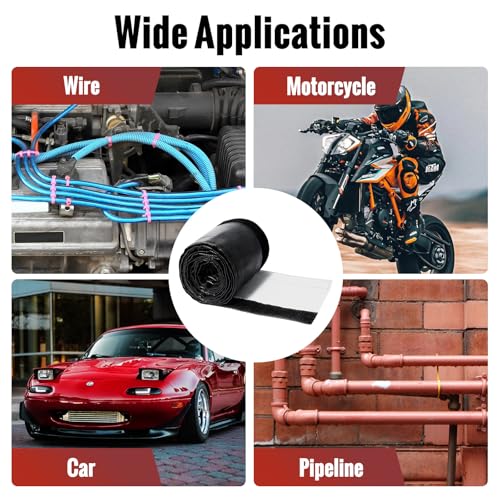 Wire Heat Shield Wrap for Car Hose Lines, 2.2" I.D. x 3.3FT, Black - color: Black, size: 2.2" I.D. x 3.3FT