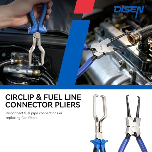 DISEN 14 PCS Hose Clamp Pliers & Fuel Line Electrical Disconnect Tool Set - color: Blue-14pc