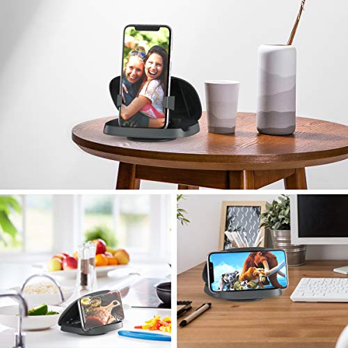 JOYEKY Cell Phone Holder for Car, Vertical Horizontal Car Phone Mount with 360° Rotate Dashboard Cradle Compatible iPhone Samsung Galaxy Android Smartphones, GPS Devices - color: Gray