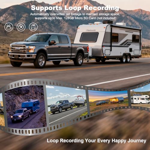 VTimes Wireless Backup 4 Camera for Trucks RV Backup Camera with HD Monitor - color: 7 inch - 4 Cameras