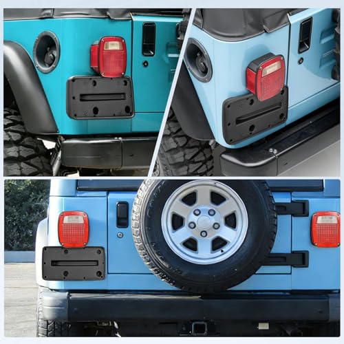Nilight Rear License Plate Bracket for TJ 1997-2006 Replace #55174994 - color: Jeep Wrangler TJ 1997-2006
