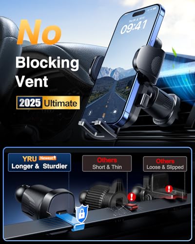 YRU True Military-Grade 360ยฐRotation Suction 2026 Ultimate Car Phone Holder - color: Royal Blue