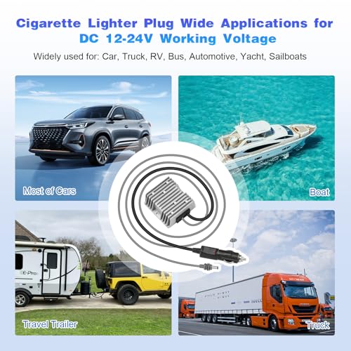 Starlink Gen3 DC Boost Converter 12/24V to 57V 4.5A 256.5W Cigarette Plug