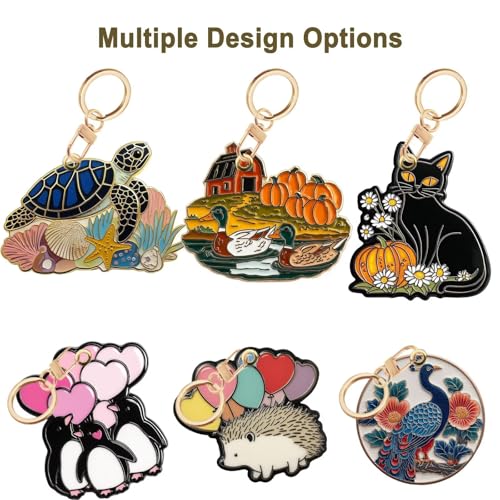 Hedgehog Love Balloon Leather Keychain Case Holder,GPS Tacker With Keychain Ring,Valentine's Day Gifts Access Card Scratch-Resistant,Finders Accessories For Pets, Luggage, Wallet, Backpacks - color: Hedgehog Love Balloon