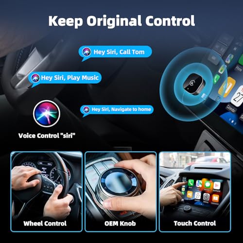 2026 New Wireless CarPlay Adapter for Apple iPhone &Android Auto 2 in 1, Mini USB CarPlay Dongle Wired to Wireless, Fast Connection, Compatible with iOS 10+ & Android 11+, Plug and Play (Black) - color: Black