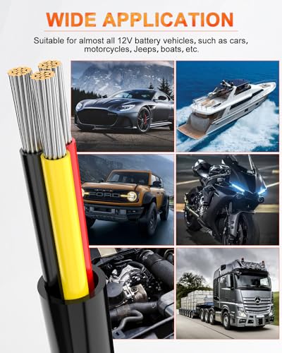 NAOEVO 18 Gauge Wire 3 Conductor, 18 Gauge Automotive Wire 12V Cable, 30FT - size: 30ft, style: 3C-18AWG
