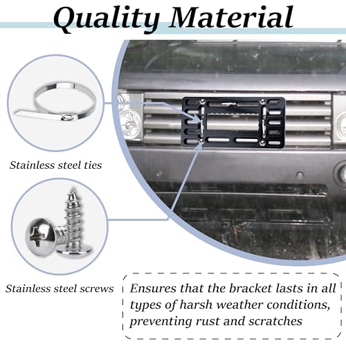 License Plate Bracket Holder, Front License Plate Frames, Universal Kit
