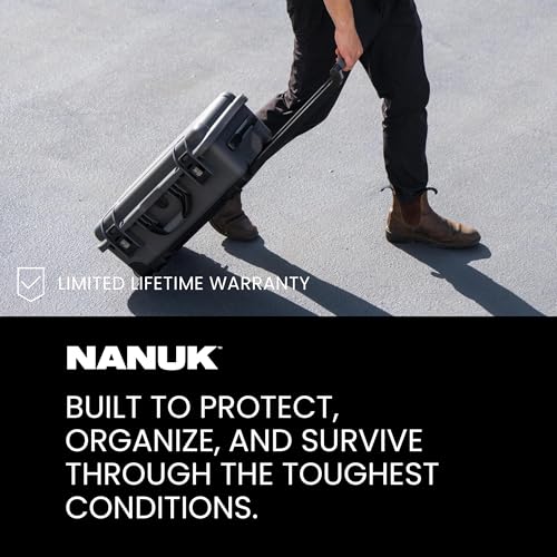 NANUK 935 Hard Case Empty - Waterproof with Wheels, 22"x14"x9" - Dustproof and Impact Resistant, Carry-On Approved for Most Airline - Orange - color: Orange, style: Empty