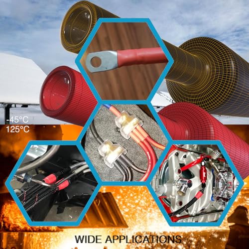 10 FT Diameter 1 Inch 3:1 Heat Shrink Tubing Dual Wall Adhesive Lined Marine Grade Electrical Cable Industrial Heat-Shrink Insulation Wrap Tube Black - color: Black, size: 25.4mm(1")-10FT