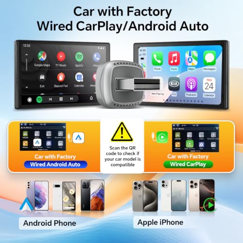 CarPlay Wireless Adapter 2-in-1 for Android Auto