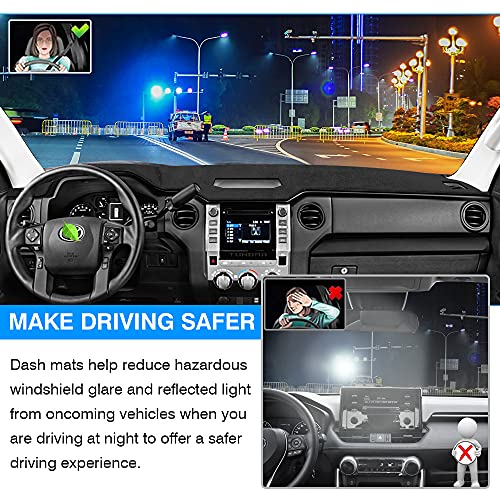 Cartist Custom Fit for Dash Cover Toyota Tundra 2014 2015 2016 2017 2018 2019 2020 2021 Dashboard Cover Mat Non-Slip Pad Carpet Sunshield Protector - size: 14-21 Tundra(Black)
