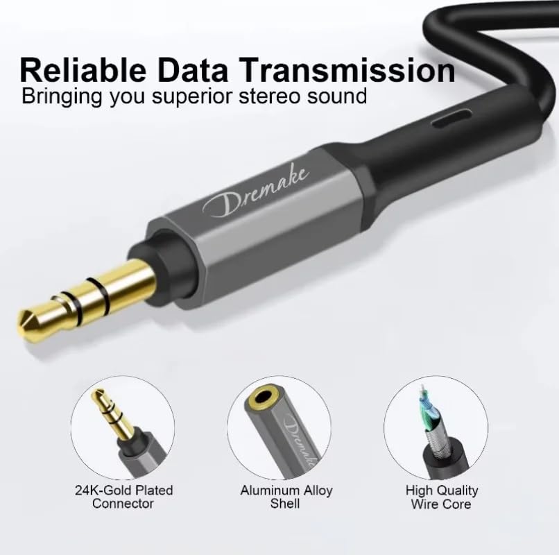 Headphone Extension Cable 5ft/1.5m, 3.5mm Extender Audio Male to Female Auxiliary Adapter Hi-Fi Sound Stereo 3.5mm TRS Cord for Headset, Speakers, Smartphones - size: MK-00187-5FT