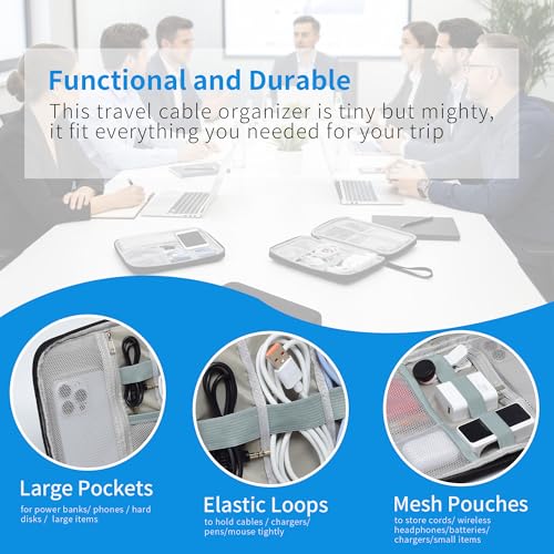 Travel Cable Organizer Pouch Electronic Accessories Carry Case - size: 7 Pack Small