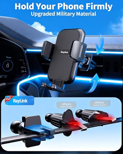 NO.1 BestใFixed Integrated 122lbใMilitary-Grade Car Phone Holders Windshield Dashboard VentใUpgraded Suction & ClipใCell Phone Mount with Patent & Safety Certs for iPhone 17 Pro Max 16 15 Samsung