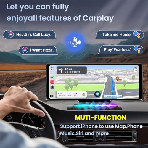 Wireless CarPlay Adapter 3 in 1, Convert Wired CarPlay to Wireless, Support Android Auto, AirPlay Screen Mirroring, Plug and Play for Cars with Factory Wired CarPlay