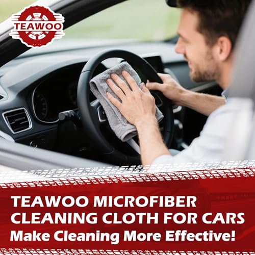Microfiber Cleaning Cloths Bulk-50 Pack, Gray Microfiber Towels for Cars - color: Grey, size: 50P