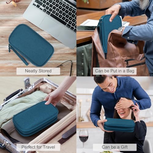 FYY Electronic Organizer, Travel Tech Pouch Bag, Medium, Dark Green - color: Dark Green, size: 8.3 x 5 x 2.6 inches