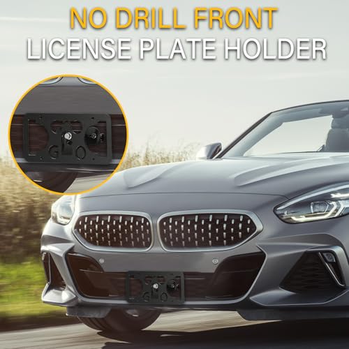 No Drill Front License Plate Holder Fits BMW X5 2019-2025, 2000-2006