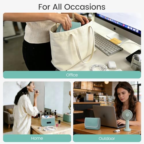 LENTION Mint Green Neoprene Electronic Organizer Pouch with Hook-and-Loop - color: Mint Green