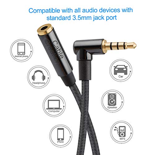CableCreation 6FT Headphone Extension Cable,3.5mm TRRS Audio Stereo Cord - size: 6 Feet