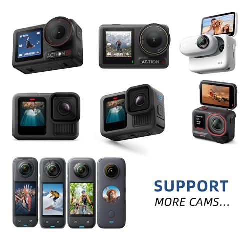 Suction Cup Mount Compatible with Gopro/Insta360/DJI Sport Cam - Car Windshield Action Cam Mount for Hero 13/12/11/10/9/8/7/6/Max, Insta360 One X5 X4 X3 X2 Go3, DJI Osmo Action 5 Pro/4/3/2 - size: Suction Cup