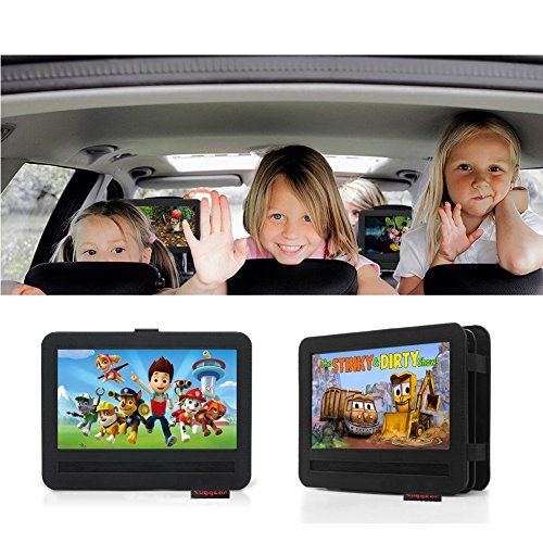 DVD Player Headrest Mount Holder Portable DVD Player Mount Car Back seat Headrest Holder for Swivel & Flip 10 inch to10.5 inch