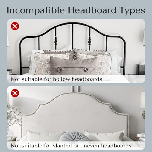 Solfres Patented Innovative Design Headboard Reading Light. No Drilling Golden Book Light for Bedtime Reading. Dimmable LED Book Reading Lamp with Bulb. Movable & Flexible, White - color: White, size: M